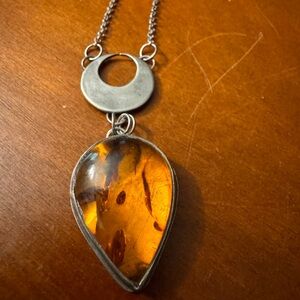 Amber Pendant Necklace